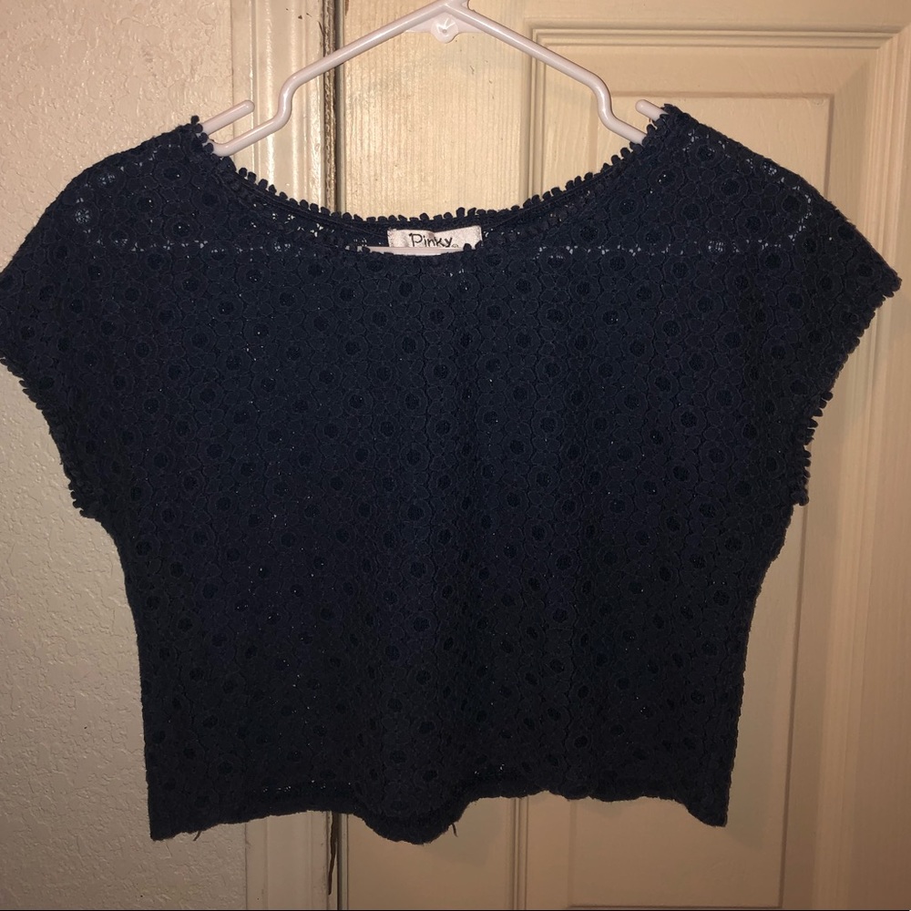 Blue crop top